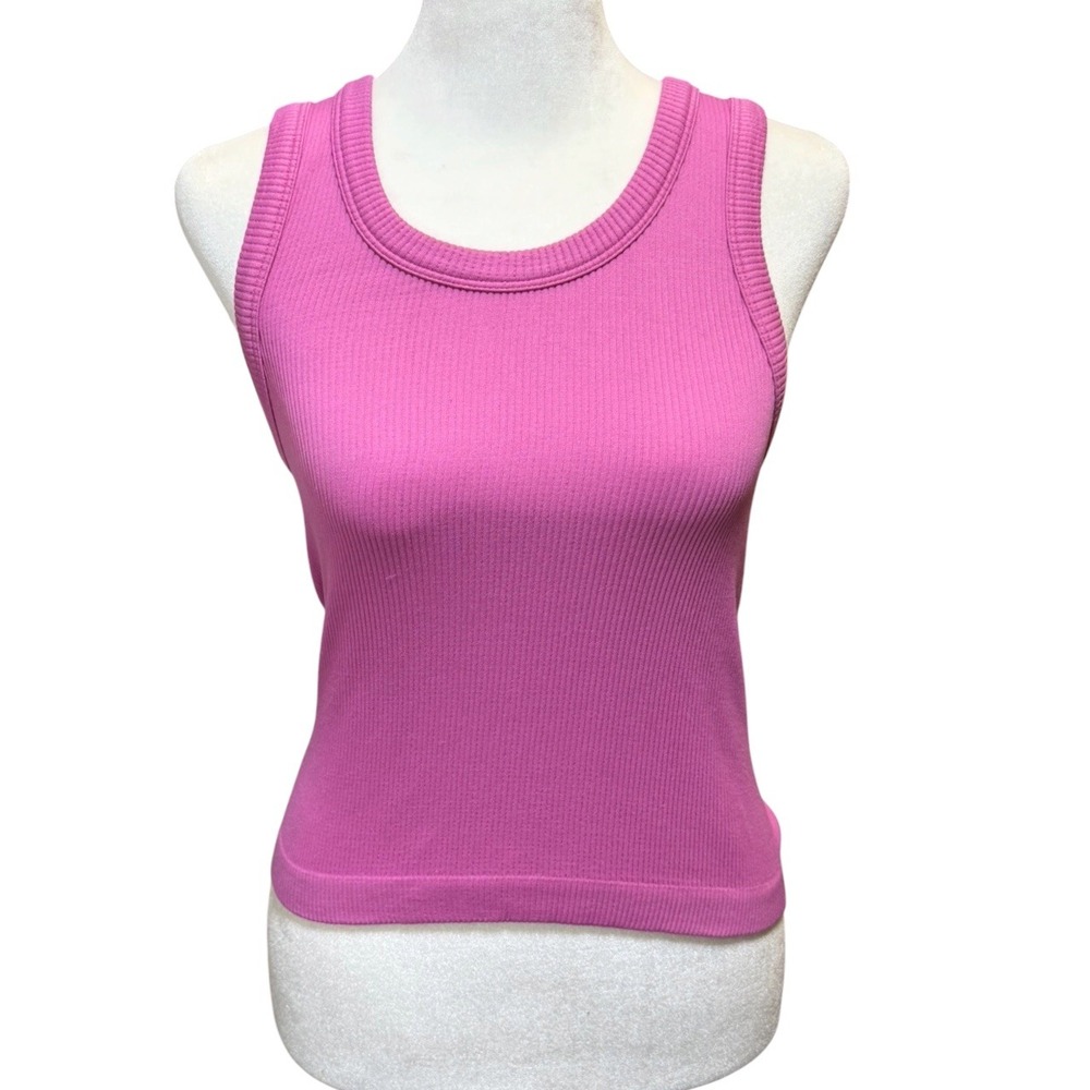 Old Navy Seamless Fitted Athletic Rib Tank - Sz Large - Pink